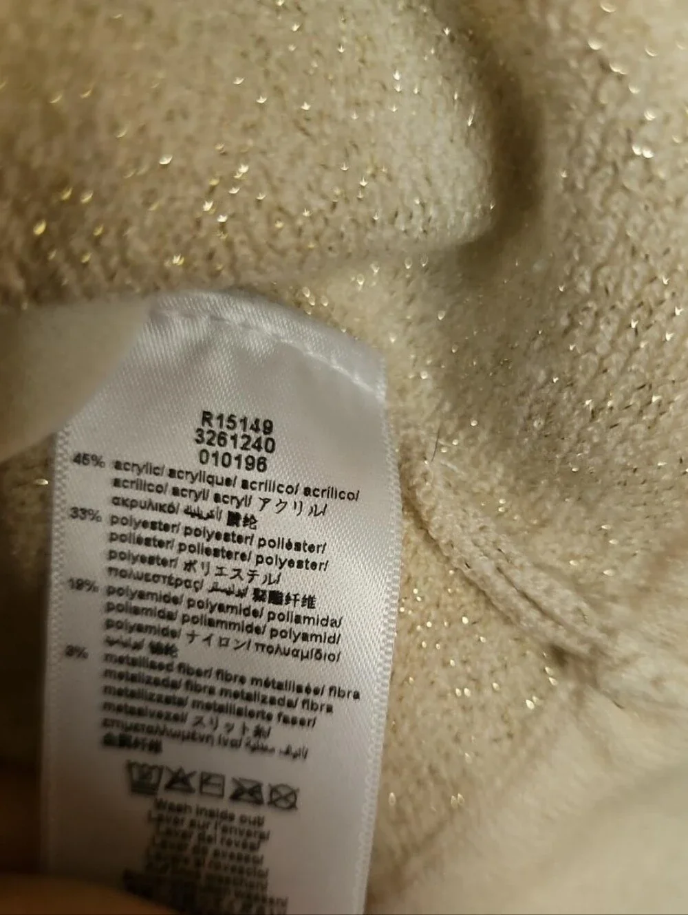 Michael Kors Girls Cream Logo Half-Zip Cape Size 4